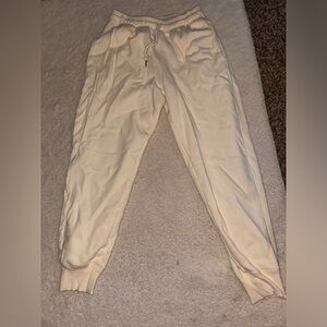 White/Cream PINK sweat pants